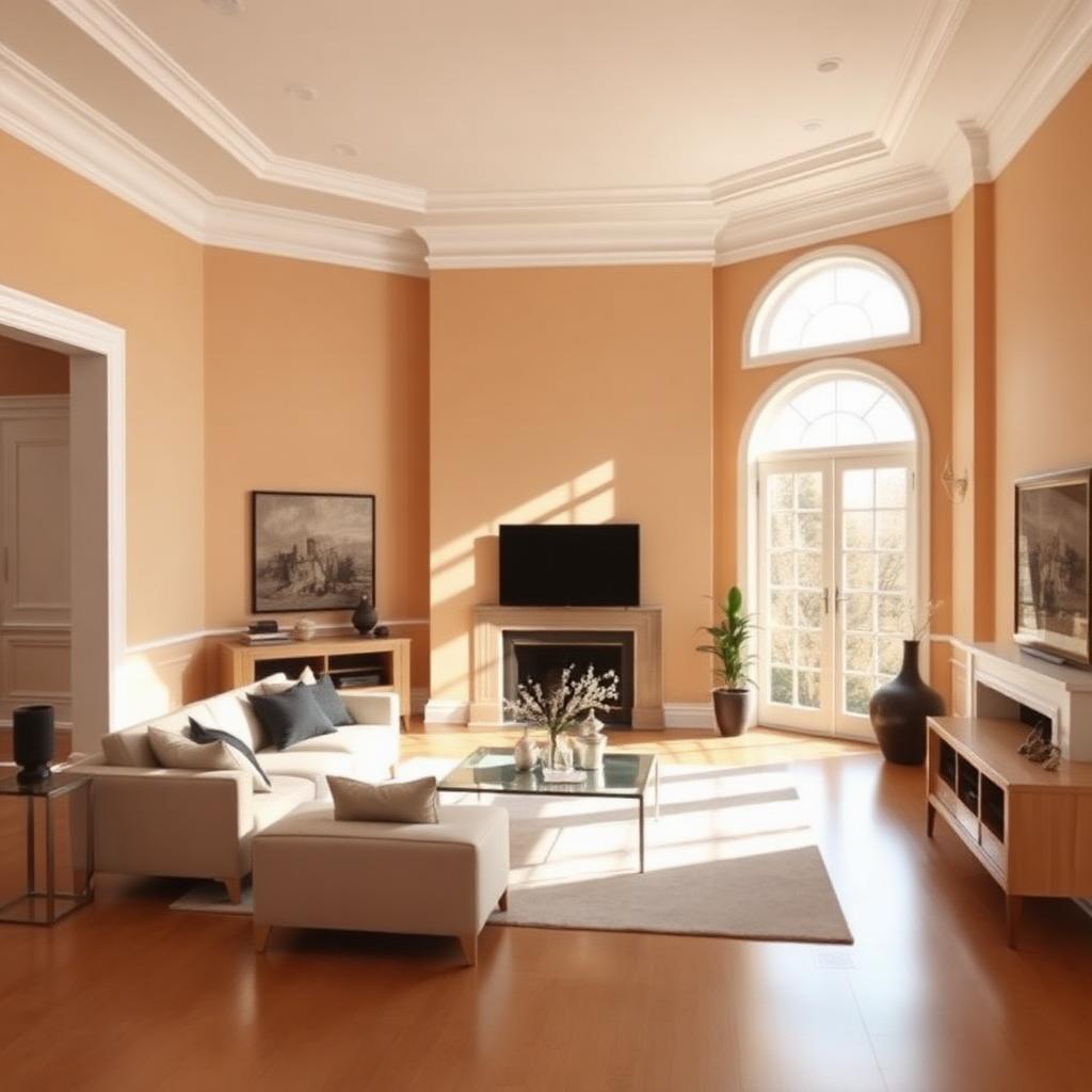 Elegant interior accent wall and trim