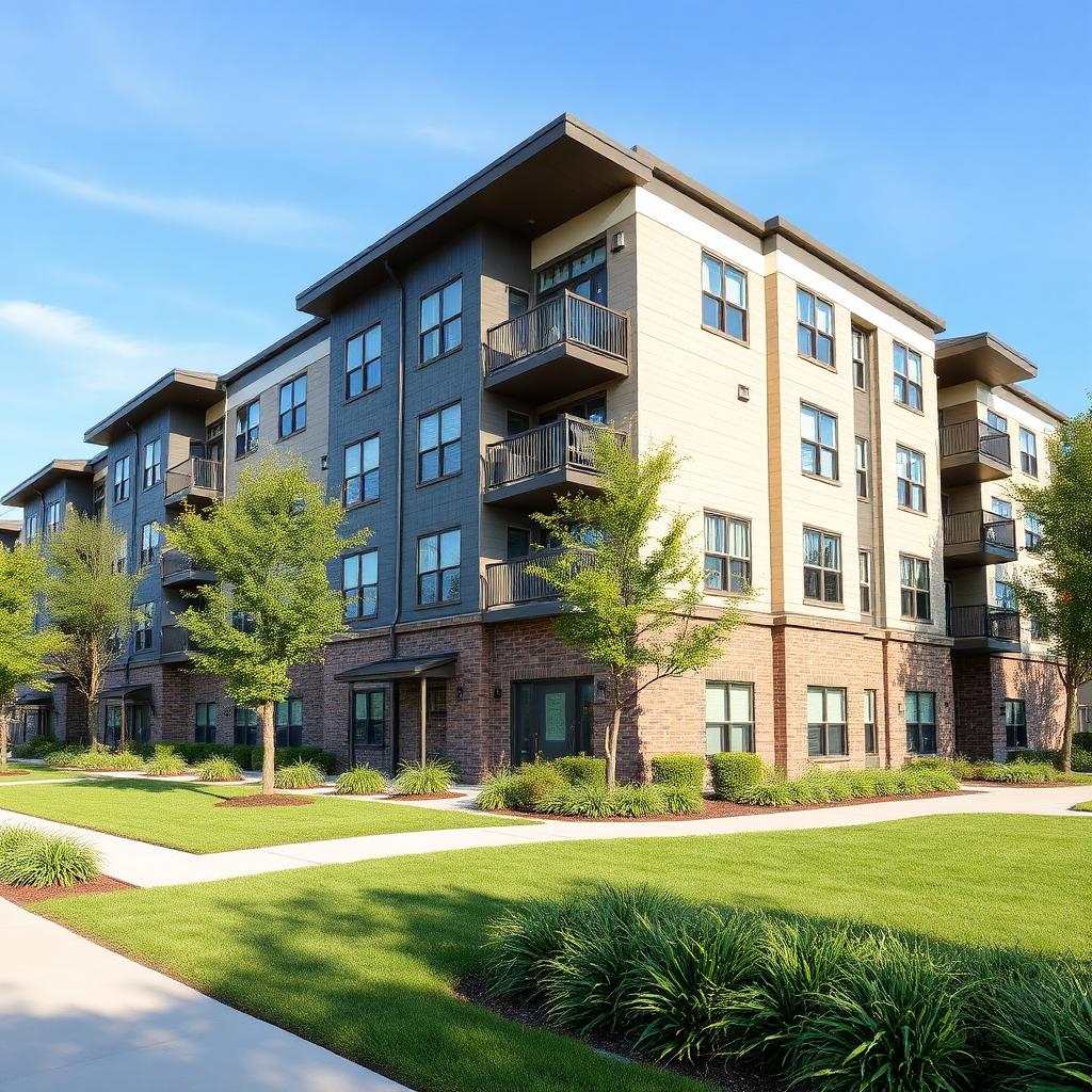 Apartment complex exterior